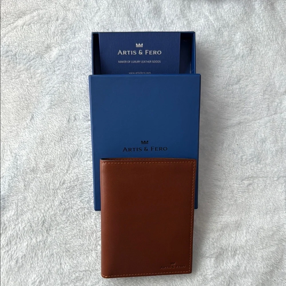 Brown Leather Wallet with Minimalist Design